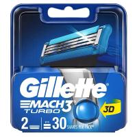 ราคา [ข้อเสนอดีที่สุด, ของแท้100%](ใหม่!!)Gillette MACH3 TURBO 3D ยิลเลตต์ใบมีดโกนมัคทรีเทอร์โบ 2ชิ้น (23657923074)