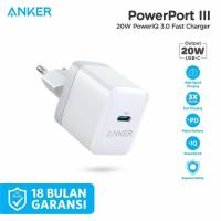 ราคา ANKER PowerPort III Adapter Fast Charger 20W PD Power Delivery Port USB Type C A2631 สําหรับ iPhone (28087942454)