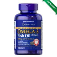 ราคา Puritan Double Strength Omega-3 Fish Oil 1200 mg 90 Softgels (13057805890)