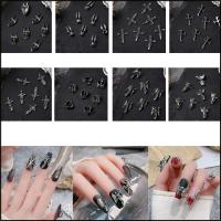 ราคา Punk Skeleton Nail Art Charms Skull Tips Decoration Rhinestones Nail Accessory (26829975153)