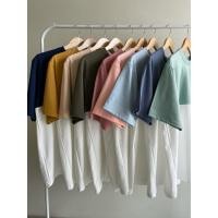 ราคา เสื้อ oversize คอกลม สีทูโทน (50657250885)