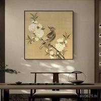 ราคา Lianxin โบราณศึกษาภาพจิตรกรรมฝาผนังภาพวาดจีน Zen คู่รวมกันห้องนั่งเล่นสไตล์จีนภาพวาดสี่เหลี่ยมดอกไม้นกชาภาพวาดห้อง JI5A (55607067923)
