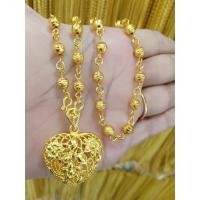 ราคา จี้ทองฉลุลายหัวใจมพร้อมสร้อยคอเม็กมะยม สร้อยยาวสวมหัวได้ (9319590401)
