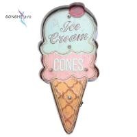 ราคา [กงเหอ370]ไอศครีมป้ายวินเทจคาเฟ่ร้านตกแต่งแสงนีออนตกแต่งบ้านแผ่นโลหะสําหรับผนังย้อนยุคกาแฟโล่ (53054859597)