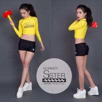 ราคา ❗️SALE❗️ชุดว่ายน้ำเสื้อครอปแขนยาว+กางเกงขาสั้น SummerSister (10876583)