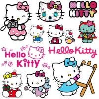 ราคา ตัวรีดติดเสื้อ Hello kitty 1 ขนาด 10 CM แผ่นฟิมล์รีดร้อน อาร์มติดเสื้อ DIY คิตตี้ (15800123850)