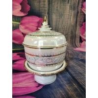 ราคา โถมุกน้ำทองลายดอกพุดตาน กว้าง9นิ้ว สูง12นิ้ว งานเขียนลายโดยช่างชำนาญงานปราณีต สุดคุ้ม (24040991376)