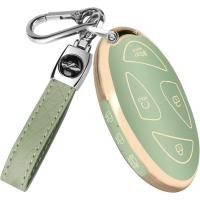 ราคา QBUC สําหรับ Hyundai Ioniq 6 Key Fob ฝาครอบ, Soft TPU 360 องศากุญแจรถ Protector พร้อมพวงกุญแจหนังใช้งานร่วมกับ Hyundai Ioniq 6 Grandeur GN7 KONA 2023 2024 สมาร์ท 7 ปุ่ม (58057870654)