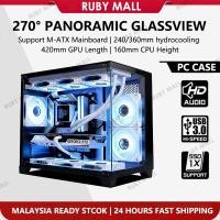 ราคา PC Case Sea View Room Gaming Micro-ATX Casing Tempered Glass Support ATX Power BLACK / WHITE (55157445528)