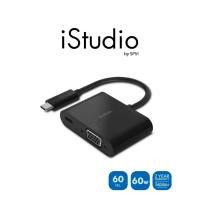 ราคา Belkin USB-C to VGA Adapter with Power Pass-Thru PD 60W for Video Output Projection – 15 cm. (AVC001btBK) – Black (27286628724)
