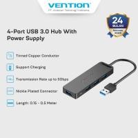 ราคา Vention Hub 4in1 USB 3.0 พร้อม Power Supply - CHL - สีดํา (45451245509)