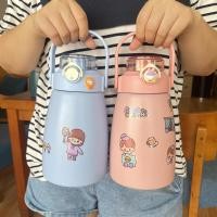 ราคา แก้วน้ำดื่มเด็ก สีสุดน่ารัก กระบอกน้ำทรงอ้วน ขวดน้ำ 800ML กระติกน้ำเก็บความร้อน (52253423644)