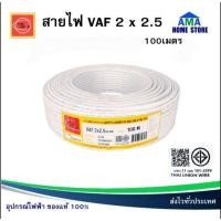 ราคา สายไฟ Thai Union VAF 2x2.5 sq.mm. ความยาว 100เมตร มาตรฐานใหม่ มอก.11 เล่ม101-2559 (41164265063)