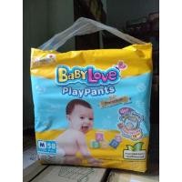 ราคา BabyLove เบบี้เลิฟ เพลย์แพ้นท์ พรีเมี่ยม กางเกงผ้าอ้อม จัมโบ้แพ็ค ขนาด M 58 ชิ้น