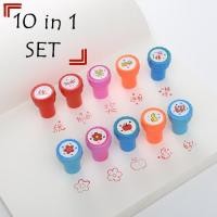 ราคา 10 IN 1 ชุดแสตมป์น่ารักกล่องสําหรับครูหมึกสีแดงดอกไม้การบ้านสรรเสริญความคิดเห็นความคิดเห็นโรงเรียนของเล่นเด็ก (20080090028)