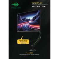 ราคา TITAN ARMY 17" - 32" < 7KG ADJUSTABLE MONITOR DESK ARM พร้อมไฟ RGB (T200 BLACK) (48703613380)