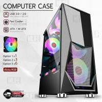 ราคา MLIFE - ประกัน 1 ปี – เคสคอมพิวเตอร์ พร้อม พัดลม RGB เคสคอม เคส PC เคสเกมมิ่ง สีดำ สีขาว พัดลมคอม M-ATX Gaming Case (21985812351)