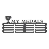 ราคา CIFbuy เหล็กยิมนาสติกเหรียญชั้นวางจอแสดงผลติดผนังผู้ถือรางวัลกีฬาป้ายริบบิ้น Home Organizer (55507418603)