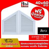 ราคา จั่วช่องลม จั่วบ้าน ช่องระบายอากาศ อลูมิเนียม 40x60 แถมฟรีมุ้งลวด สีขาว สีดำ [อลูมิเนียมแท้] (24765564842)