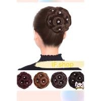 ราคา หวีผม มวยผมพุ่มดอกไม้แบบหนีบหวีพลาสติกแบบยืดหยุ่นสำหรับตกแต่งผม (3667212715)