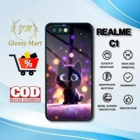 ราคา เคส HP ล่าสุด Realme C1 - เคส Realme C1 - Cute Cat Motif - Premium Glossy Hardcase - Realme Glossy Mart Phone Softcase (41014706961)