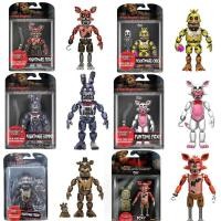 ราคา 14CM FNAF Figures Nightmare Freddy Bonnie Foxy Chica Action Figure Movable Blacklight Freddy Frostbe PVC Model Collectio (24089376158)