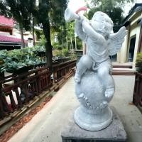 ราคา ตุ๊กตาคิวปิด รูปปั๊นขนาดกลาง รุปปั้นคิวปิด เป่าแตร กามเทพคิวปิดใช้สำหรับตกแต่งบ้าน สวน สนามหญ้าและอื่นๆ (26805843155)