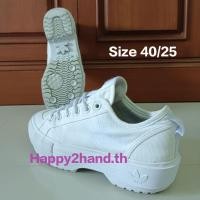 ราคา Adidas Women's Nizza Trek สภาพ 90% Size ป้าย 40/25 cm. รองเท้ามือสอง เสริมส้น 1 นิ้ว ใส่แล้วสวยมาก ซอฟเดิม พื้นเต็ม (18293826722)
