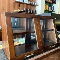 ราคา ไม้เนื้อแข็งตู้โต๊ะรับประทานอาหารบาร์มัลติฟังก์ชั่ตู้เก็บประตูห้องครัวหลายชั้นตู้ข้างสองด้านมือถือญี่ปุ่นประตูกระจก GTC (55455694275)