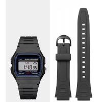 ราคา ใหม่นาฬิกาสร้อยข้อมือสําหรับ Casio G-Shock สายคล้อง W-800H W-217H AQ-S800W เรซิ่นยางนูน Joint นาฬิกาอุปกรณ์เสริม 18 มม. (45455873494)