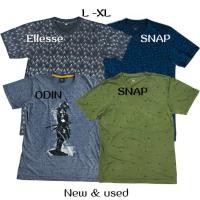 ราคา เสื้อยืดแขนสั้นผู้ชาย คอกลมแฟชั่น ผ้าคอตตอน แบรนด์ ODIN ,Snap, Ellesse สกรีน ไซส์ L,XL ✨ของใหม่,มือสอง✨ (26122762156)
