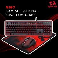 ราคา Redragon S107 Gaming Essential 3-IN-1 SET Gaming Keyboard Mouse Combo (คีย์บอร์ด RGB LED + เมาส์ + แผ่นรองเมาส์) (47857488158)