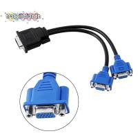ราคา TRACYILLOIAN DVI To VGA Adapter, 15 Pin หญิงปฏิบัติ DMS-59 Splitter อะแดปเตอร์,ความละเอียดสูง Dual Output Dual VGA Splitter Video Duplication (26694345822)