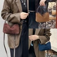 ราคา Lune Sac กระเป๋าหนังขัดมันทรงปิ่นโตเกาหลีวินเทจ ถือสะพายเฉียงได้ กระเป๋าทรงสี่เหลี่ยม (56357221981)