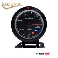 ราคา Lodenqc Car Meter 60MM Auto Car Oil Pressure Gauge 0-10 BAR Oil Press Meter Red & White Lighting Ca (49955647416)