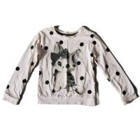 ราคา H&M เสื้อยืดเด็กผู้หญิงลายน้องแมวแขนยาว 4-6ปี มือสอง แท้ (43650177305)