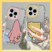 ราคา ปลอกสําหรับ IPhone 13 17 16 11 15 12 14 Pro Max X XS Max Air XR 14 6 6S 16 15 8 7 Plus SpongeBob SquarePants Patrick Star การ์ตูนคู่กระจกพัฟนุ่มกรณี (41579021763)