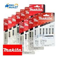 ราคา +Makita No.1-No.59 ใบเลื่อยจิ๊กซอว์ สำหรับตัดไม้ ใบเลื่อยจิ๊กซอว์ท้ายแหลม 1แพ็คเกจบรรจุ x5ใบ มีหลายเบอร์ให้เลือก (7059894969)