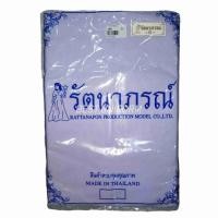 ราคา ชุดขาวปฏิบัติธรรม ผ้าถุงหนา พิมพ์ทอง ตรารัตนาภรณ์ (18636940354)