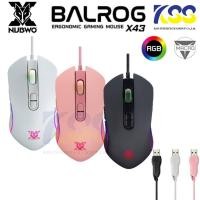 ราคา Nubwo X43 Ergonomic Gaming Mouse Balrog RGB Righting เม้าส์สำหรับเล่นเกมส์ (14045653137)