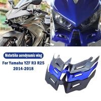 ราคา For Yamaha YZF R3 R25 2014-2018 motorbike fairing Aerodynamic winglet front cover ABS carbon fibre (53553565305)