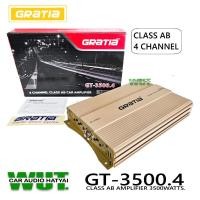 ราคา GRATIA เพาเวอร์แอมป์ 4CH Class AB ขับลำโพงเสียงกลางแหลมลำโพง กำลังขับ 3500วัตต์MAX GRATIA รุ่น GT-3500.4 (27986874520)