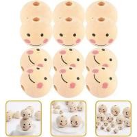 ราคา 10 ชิ้น 10~25 มม. ลูกปัดไม้หน้ายิ้ม ลูกปัดไม้ธรรมชาติ ลูกปัดหลวมสำหรับทำเครื่องประดับ DIY สร้อยข้อมือมาคราเม่ สร้อยคอ งา (28383280795)