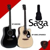 ราคา Saga SF600C/SF600CBK/SF600CE กีต้าร์โปร่ง/โปร่งไฟฟ้า [แถมฟรี กระเป๋าใส่กีต้าร์+ปิ๊ก+ประแจขันคอ] (22614737753)