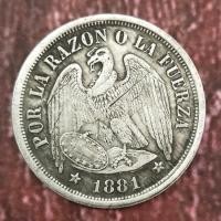 ราคา โบราณด้อยสีขาวทองแดงเงินเหรียญต่างประเทศเงินดอลลาร์เม็กซิโกนกอินทรี ที่ 1881คอลเลกชันเหรียญโบราณเหรียญทองแดง 3.19 ***+-/ * (57157411197)