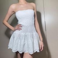 ราคา มินิเดรส minidress ฉลุลูกไม้สีขาว (40900530267)