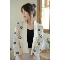 ราคา เสื้อพื้นเมือง ผ้าฝ้าย ผ้าไทย อก 40" เสื้อคลุมพื้นเมือง เสื้อคลุมผ้าฝ้าย เสื้อคลุมยูกาตะลายดอกน่ารักๆ (6364961555)