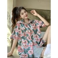 ราคา พร้อมส่ง ดอกทลีก เสื้อสงกรานต์ แฟชั่น เสื้อเชิ้ต สไตล์เกาหลี (24269362835)