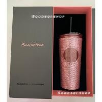 ราคา พร้อมส่ง‼️ แก้วเก็บความเย็น Starbucks Stainless Steel Bling BLACKPINK Cold Cup 16oz. (18891256391)