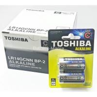 ราคา ถ่านอัลคาไลน์ C แพ็ค 2 ก้อน Toshiba Alkaline Blueline LR14BP2 1 กล่อง (1560935663)